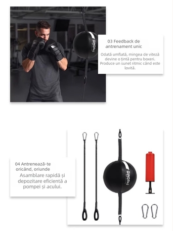 Minge de viteză de box agățată, minge de ventilație, box, sală de sport, luptă, sanda, antrenament, dodge ball, home fitness, minge de reacție, țintă