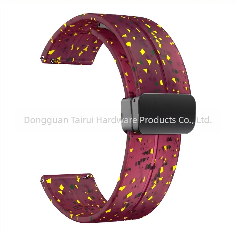 Potrivit pentru curea din silicon pliabilă cu cataramă magnetică de 20/22 mm pentru Samsung Watch 5/4/3, Huawei Gt3/2 Pro