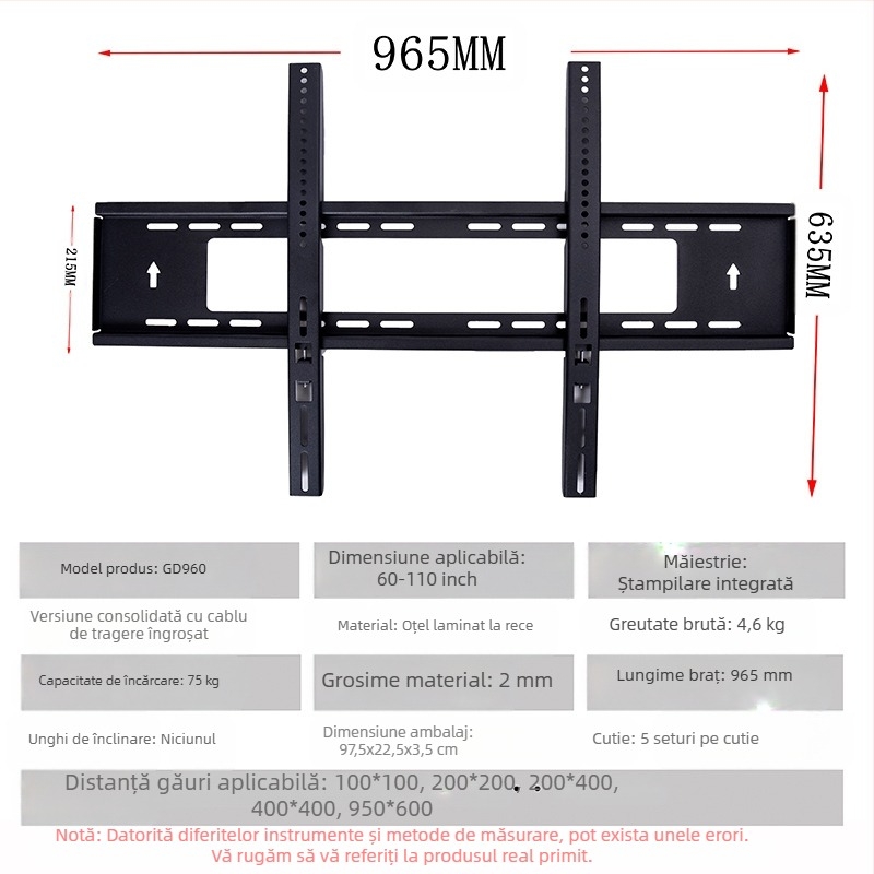 Suport TV Suport TV Suport TV Suport TV telescopic 14-120 inch Preț en-gros Suport de perete