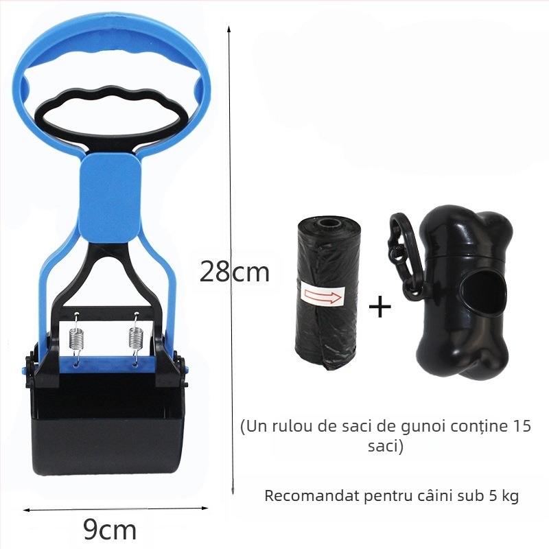 Set de pungi de gunoi pentru animale de companie, en-gros, pentru colectarea toaletei, pentru câini, set de cutii de depozitare, pentru câini de talie medie și mare, cu mâner lung, cu clemă pentru scaun