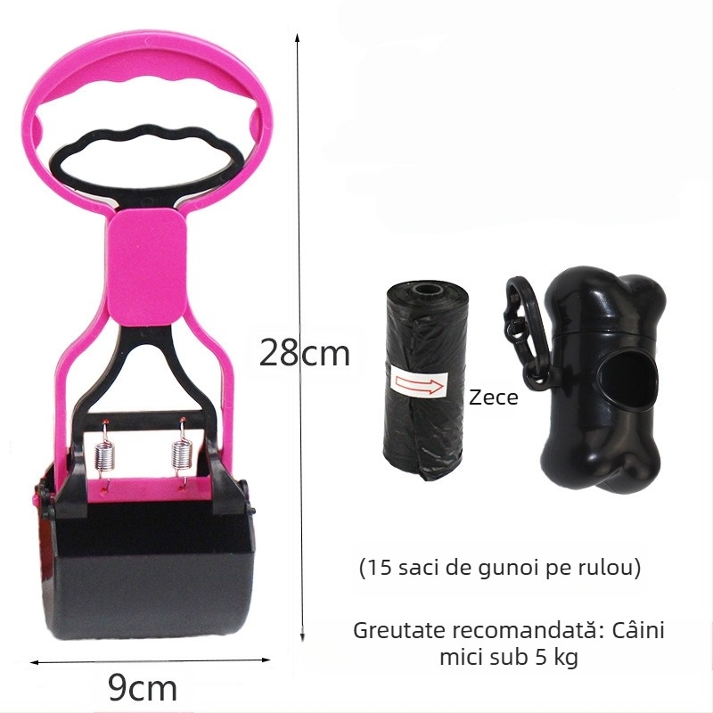 Set de pungi de gunoi pentru animale de companie, en-gros, pentru colectarea toaletei, pentru câini, set de cutii de depozitare, pentru câini de talie medie și mare, cu mâner lung, cu clemă pentru scaun