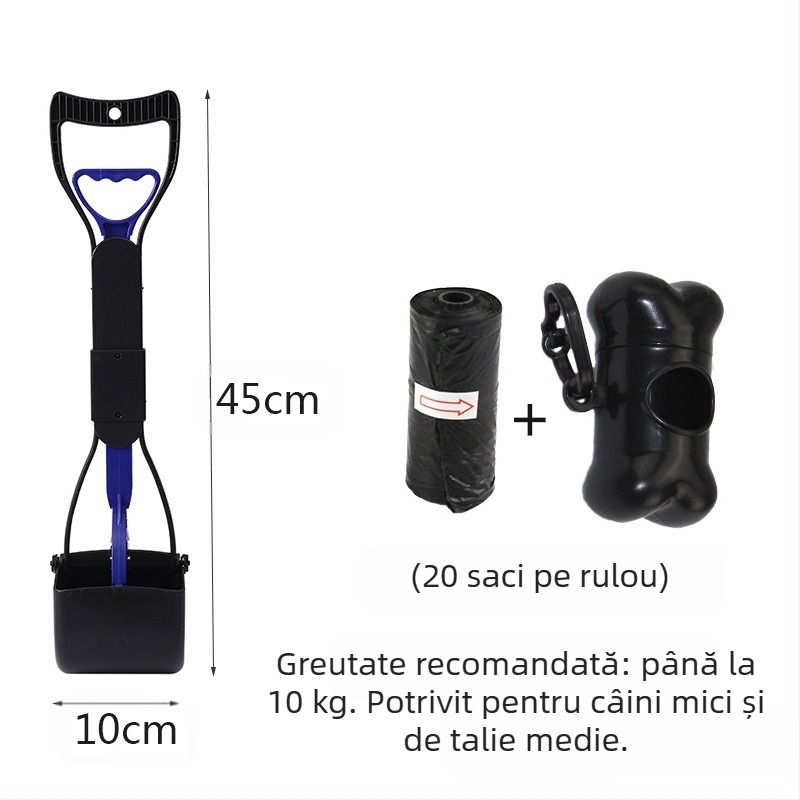 Set de pungi de gunoi pentru animale de companie, en-gros, pentru colectarea toaletei, pentru câini, set de cutii de depozitare, pentru câini de talie medie și mare, cu mâner lung, cu clemă pentru scaun