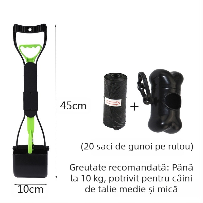 Set de pungi de gunoi pentru animale de companie, en-gros, pentru colectarea toaletei, pentru câini, set de cutii de depozitare, pentru câini de talie medie și mare, cu mâner lung, cu clemă pentru scaun