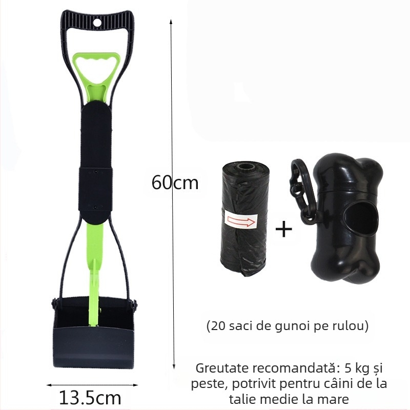 Set de pungi de gunoi pentru animale de companie, en-gros, pentru colectarea toaletei, pentru câini, set de cutii de depozitare, pentru câini de talie medie și mare, cu mâner lung, cu clemă pentru scaun