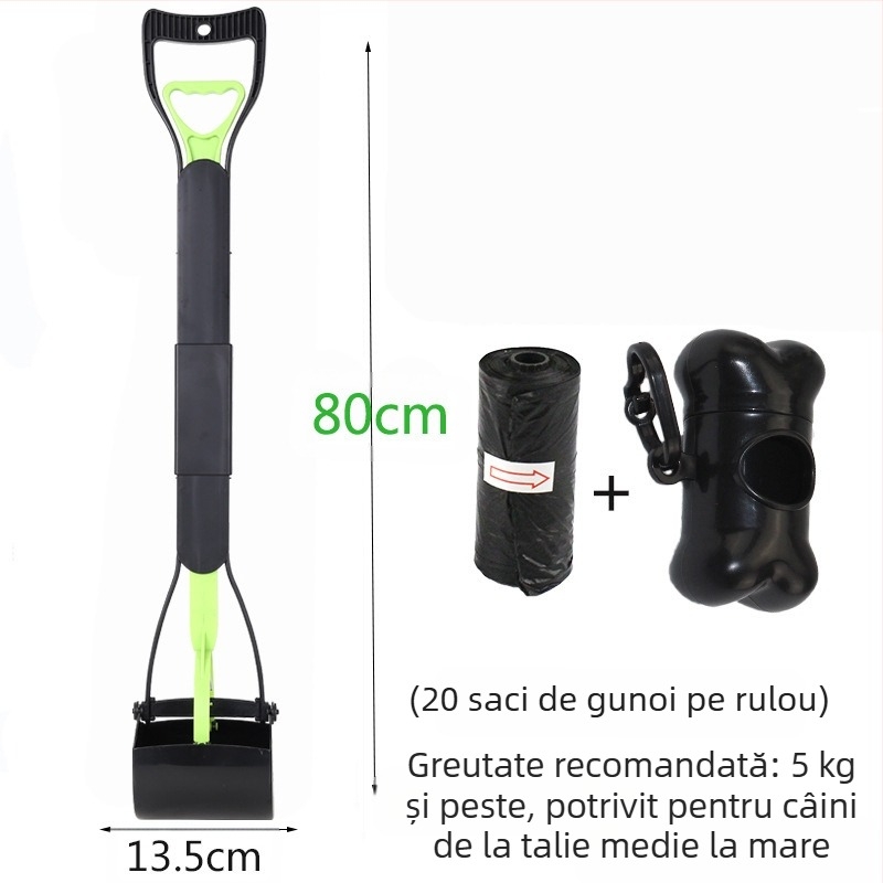 Set de pungi de gunoi pentru animale de companie, en-gros, pentru colectarea toaletei, pentru câini, set de cutii de depozitare, pentru câini de talie medie și mare, cu mâner lung, cu clemă pentru scaun