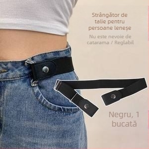 Curea de blugi leneși de înaltă calitate pentru femei, instrument de strângere a taliei, strângere a taliei, curea elastică simplă fără cusături