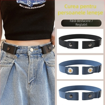 Curea de blugi leneși de înaltă calitate pentru femei, instrument de strângere a taliei, strângere a taliei, curea elastică simplă fără cusături