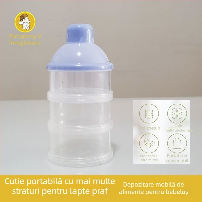 Compartiment pentru lapte praf, cutie pentru lapte praf pentru sugari, cu straturi detașabile, cu tăiței de orez, cutie pentru gustări, cutie de depozitare a laptelui praf, cutie transfrontalieră dintr-o singură bucată