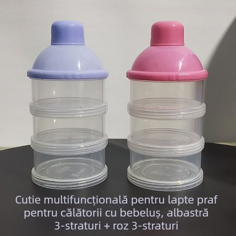 Compartiment pentru lapte praf, cutie pentru lapte praf pentru sugari, cu straturi detașabile, cu tăiței de orez, cutie pentru gustări, cutie de depozitare a laptelui praf, cutie transfrontalieră dintr-o singură bucată