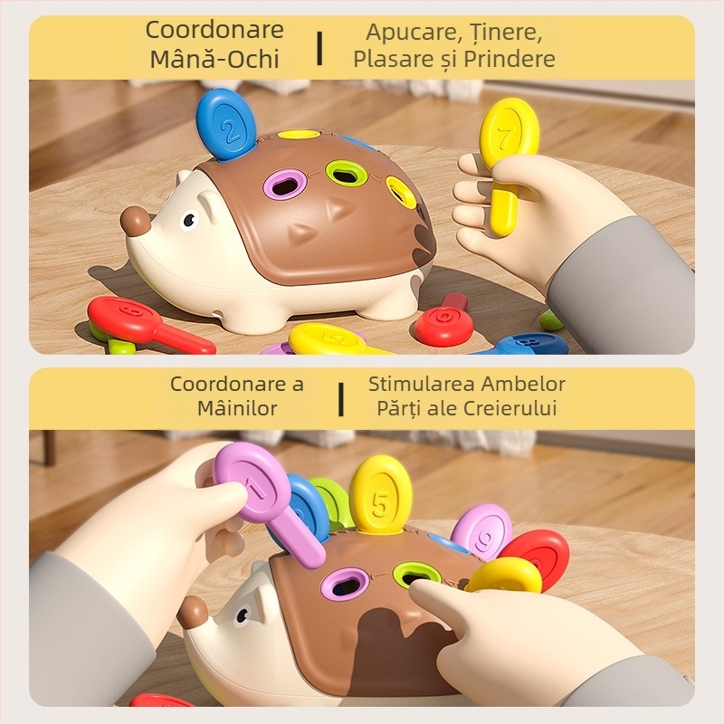 În numele părului patchwork mic arici jucării de antrenament motor fin puzzle educație timpurie sugari și copii 1 3 ani coordonare mână-ochi