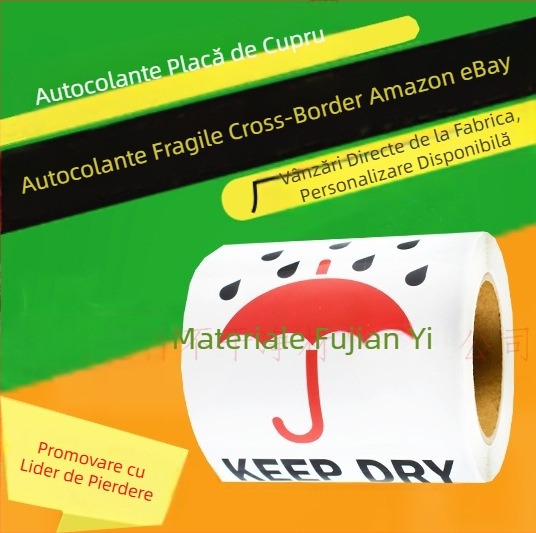 Etichete autocolante de avertizare pentru logistica produselor transfrontaliere Amazon Ebay, cele mai bine vândute. Vă rugăm să manipulați cu grijă etichetele fragile.