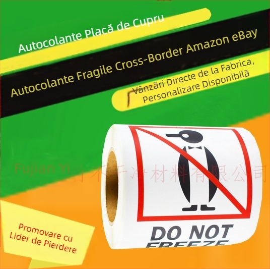 Etichete autocolante de avertizare pentru logistica produselor transfrontaliere Amazon Ebay, cele mai bine vândute. Vă rugăm să manipulați cu grijă etichetele fragile.