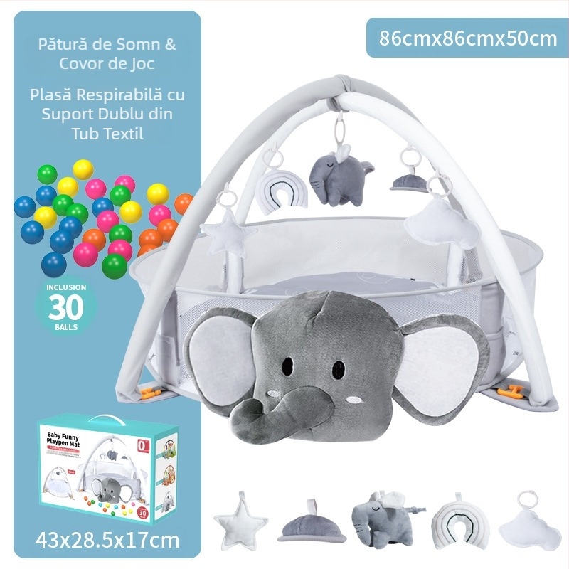 Gard transfrontalier pentru bebeluși, joc de fitness, suport pentru nou-născuți, iluminare pentru educație timpurie, saltea oceanică de târâre, piscină cu bile, jucărie cadou