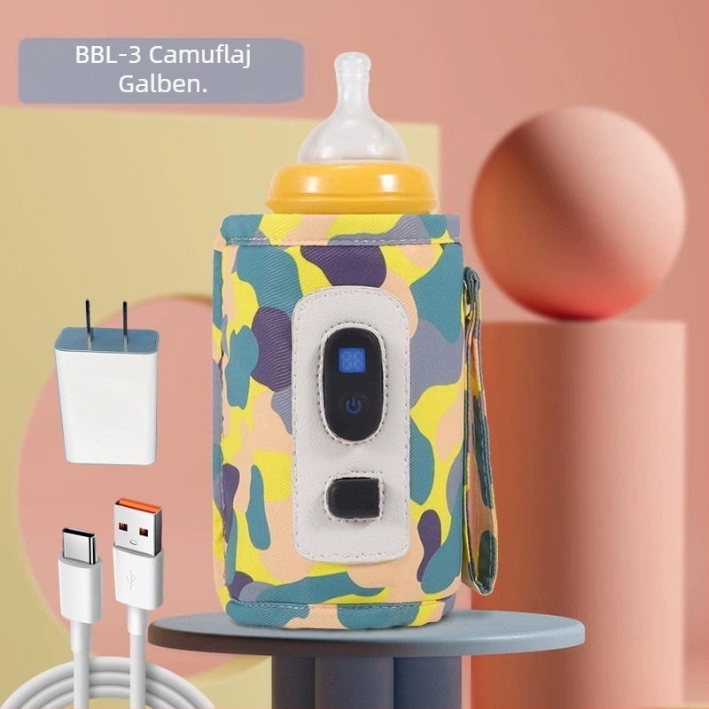 Set termos pentru biberon, universal, portabil, pentru exterior, încălzitor de lapte termostatic, USB, pentru bebeluși, acasă, set de încălzire transfrontalier