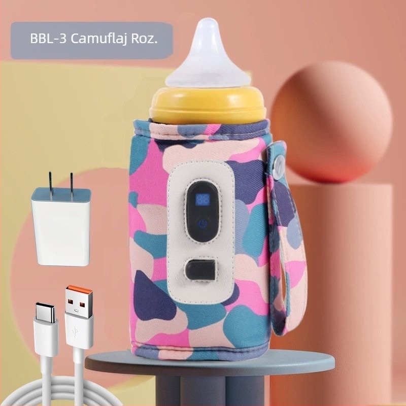 Set termos pentru biberon, universal, portabil, pentru exterior, încălzitor de lapte termostatic, USB, pentru bebeluși, acasă, set de încălzire transfrontalier