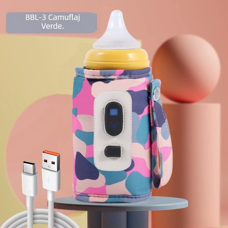 Set termos pentru biberon, universal, portabil, pentru exterior, încălzitor de lapte termostatic, USB, pentru bebeluși, acasă, set de încălzire transfrontalier