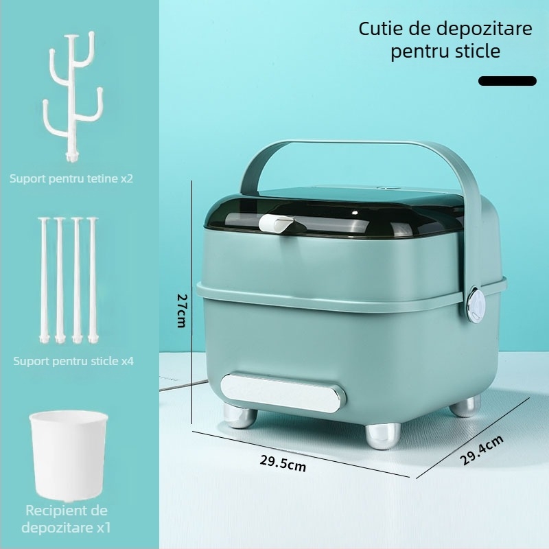 2025 Produs nou de uz casnic pentru bebeluși, tacâmuri, depozitare sticle, organizator pentru animale de companie, cutie de depozitare a sticlelor rezistentă la praf și drenaj de apă