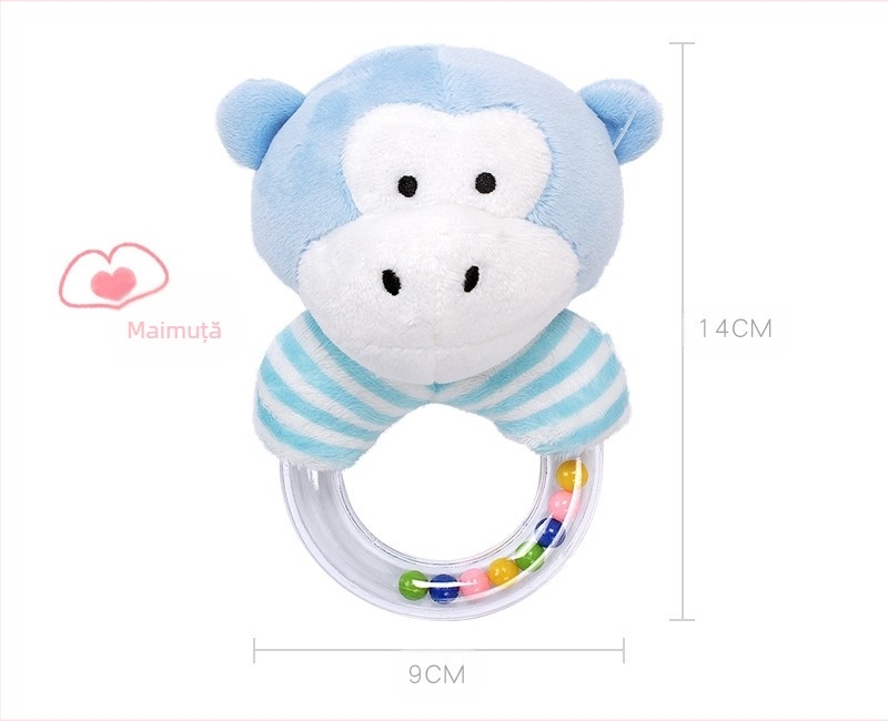 BBSKY drăguț desen animat cauciuc inel de mână animal purcel unicorn transparent inel de mână educație timpurie zornăitoare jucărie