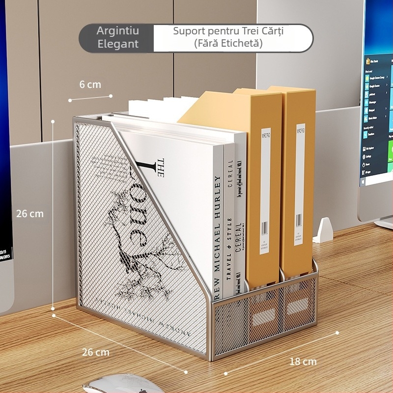 Suport de cărți pentru birou, raft de fișiere din metal, cutie de depozitare, organizator de date, raft de fișiere multistrat, dosar, raft de depozitare pentru fișiere, suport pentru cărți