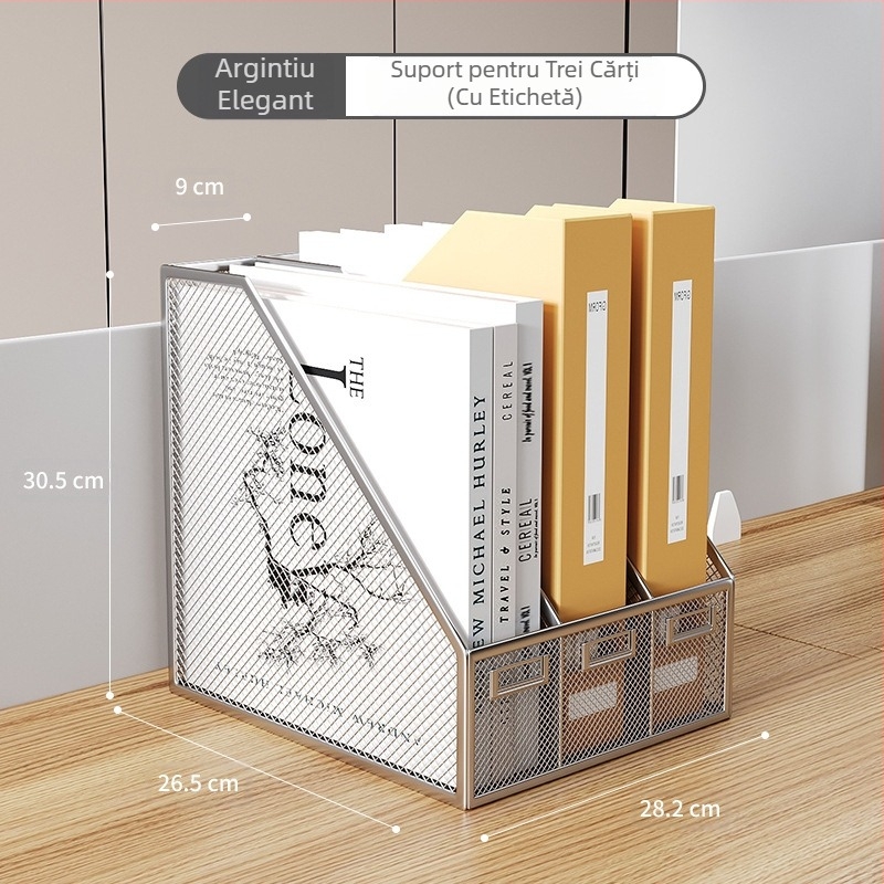 Suport de cărți pentru birou, raft de fișiere din metal, cutie de depozitare, organizator de date, raft de fișiere multistrat, dosar, raft de depozitare pentru fișiere, suport pentru cărți