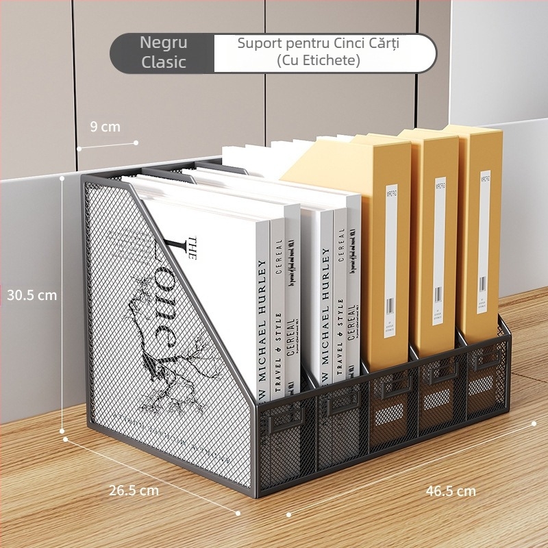 Suport de cărți pentru birou, raft de fișiere din metal, cutie de depozitare, organizator de date, raft de fișiere multistrat, dosar, raft de depozitare pentru fișiere, suport pentru cărți