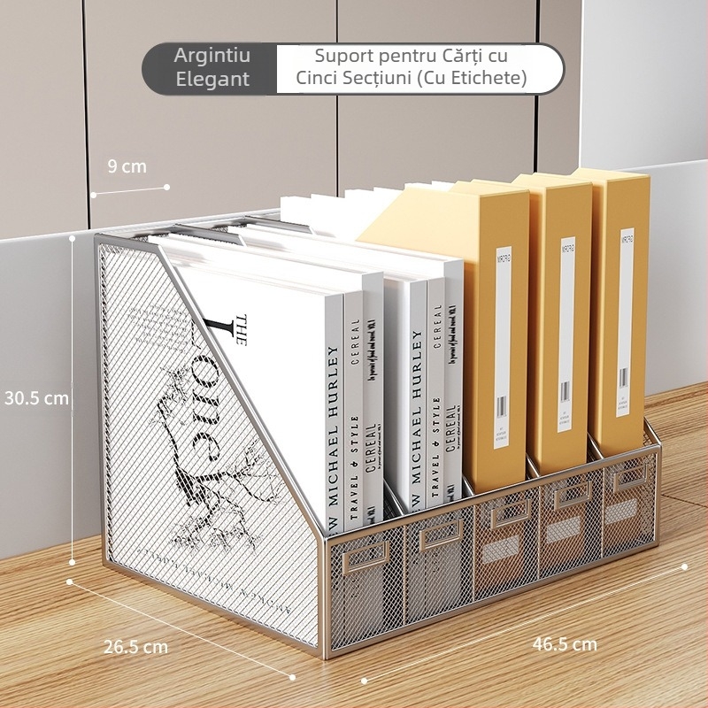 Suport de cărți pentru birou, raft de fișiere din metal, cutie de depozitare, organizator de date, raft de fișiere multistrat, dosar, raft de depozitare pentru fișiere, suport pentru cărți