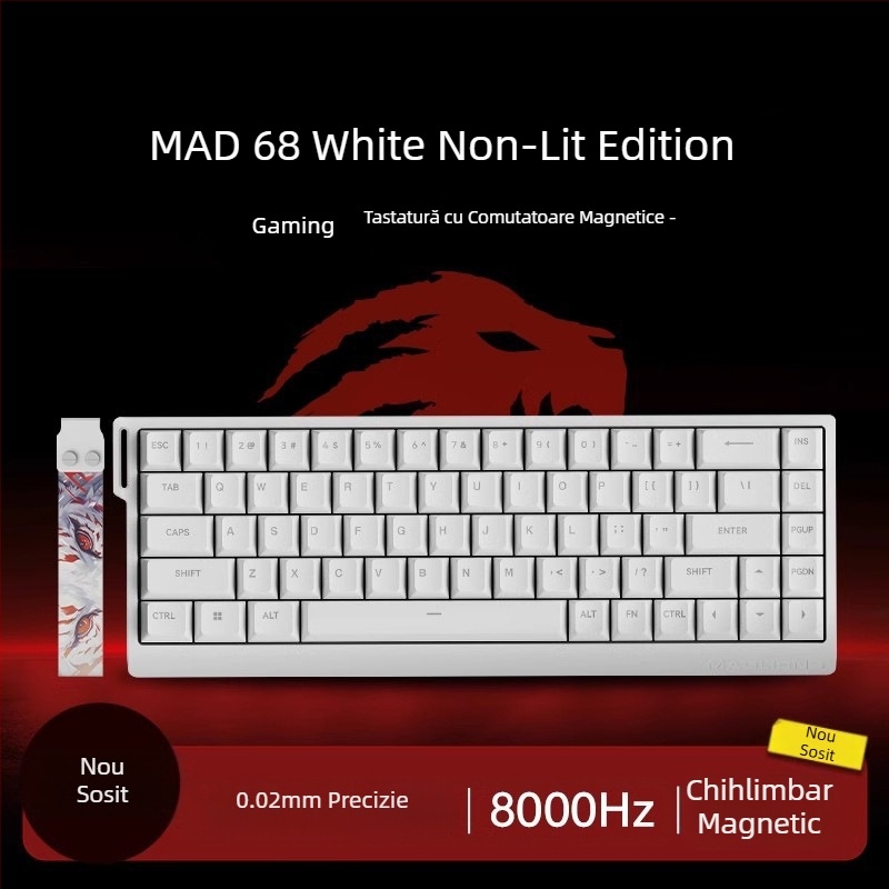 Tastatură eSports HED60 cu axă magnetică, taste complete, 68 de taste cu taste joase, conectabilă la cald, cu 68 de întârzieri, MA61