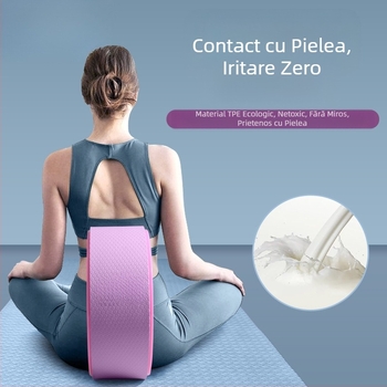 Roată de yoga cu spate deschis, instrument auxiliar pentru îndoirea spatelui, consumabile pentru umeri subțiri, material pentru spate subțire, inel Pilates, roată de rulare