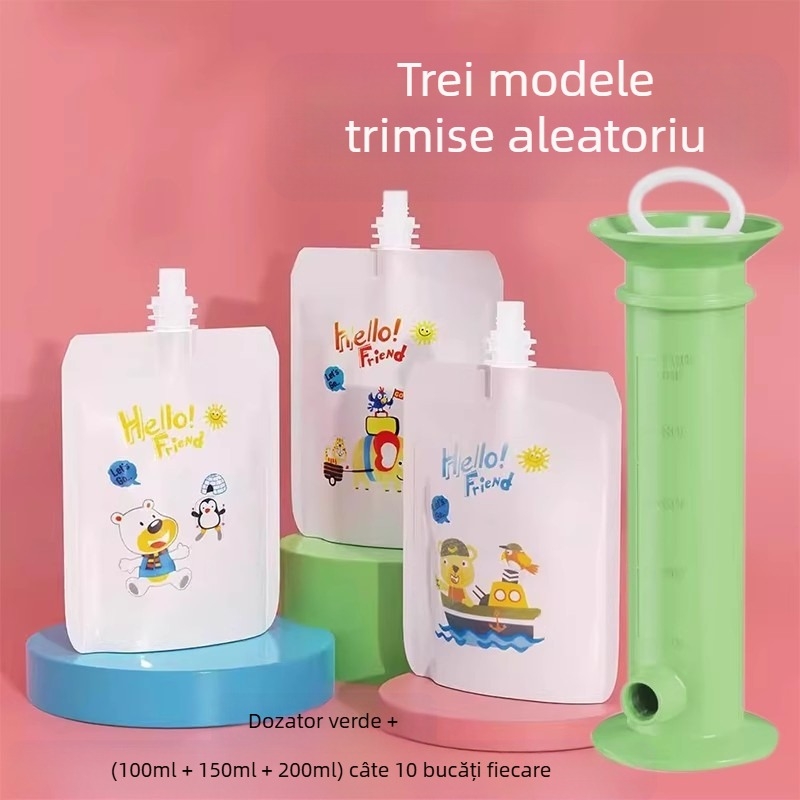 Dispozitiv simplu de umplere a hranei pentru bebeluși, tip seringă, separator pentru pungi de piure de fructe pentru bebeluși, dispozitiv de împărțire a hranei pentru bebeluși