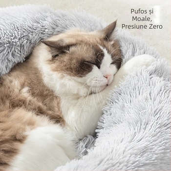 Saltea de dormit caldă, saltea pentru tartă cu ouă de pisică, cuib de pisică, cuib de pisică moale pentru somn profund de toamnă și iarnă, universal pentru toate anotimpurile