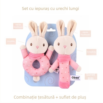 Gbee Noua Culoare Tricotată Pânză Zornăitoare Mână Bebeluș Jucărie Calmantă Animal Băț Mână 0-1 Ani Jucărie de Pluș