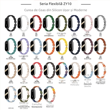 Potrivit pentru Xiaomi Mi Band 9 ceas curea brățară la modă decupată silicon ceas curea Xiaomi 8 universal model privat înlocuire brățară