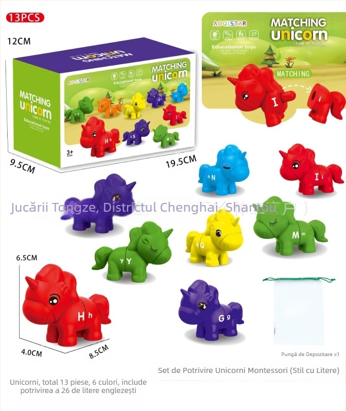 Jucărie de educație timpurie pentru copii, cu litere de dinozaur, potrivită pentru numărarea numerelor, potrivită pentru iluminare cognitivă, materiale didactice en-gros