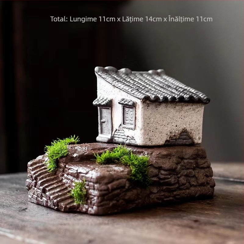 Jiangnan House bambus ghiveci de flori decorare retro creativ verde plantă ghiveci de flori acvariu peisaj decorare acasă birou