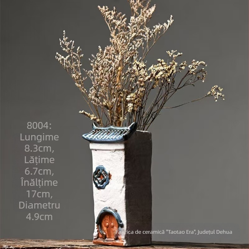 Jiangnan House bambus ghiveci de flori decorare retro creativ verde plantă ghiveci de flori acvariu peisaj decorare acasă birou