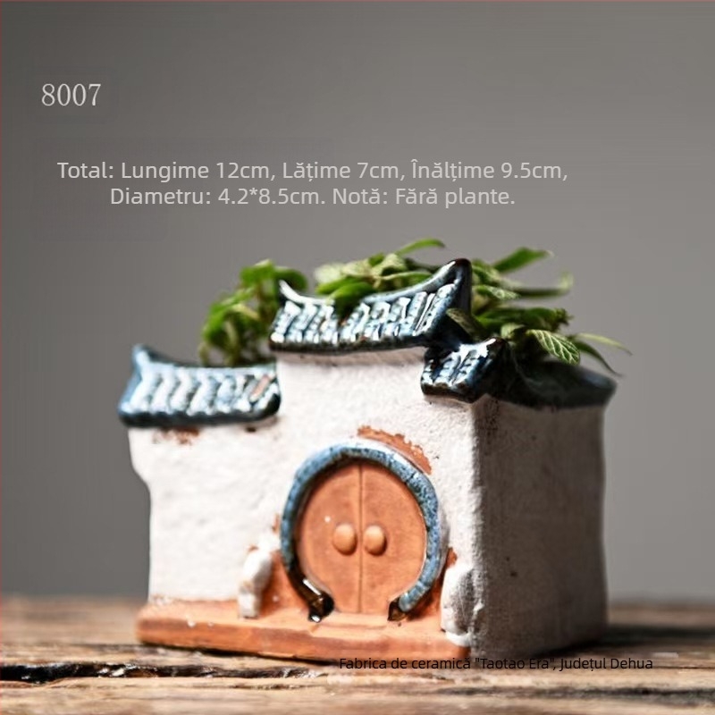 Jiangnan House bambus ghiveci de flori decorare retro creativ verde plantă ghiveci de flori acvariu peisaj decorare acasă birou