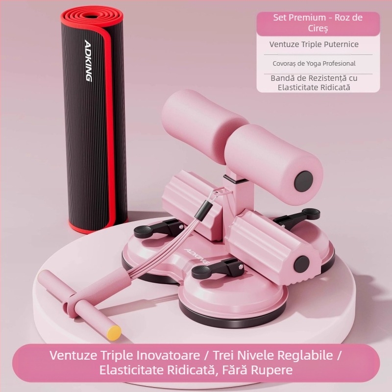 Echipament auxiliar de fitness pentru uz casnic, echipament de exerciții sportive multifuncțional cu ventuză, tip Roll-Up Pull-Up, abdomene