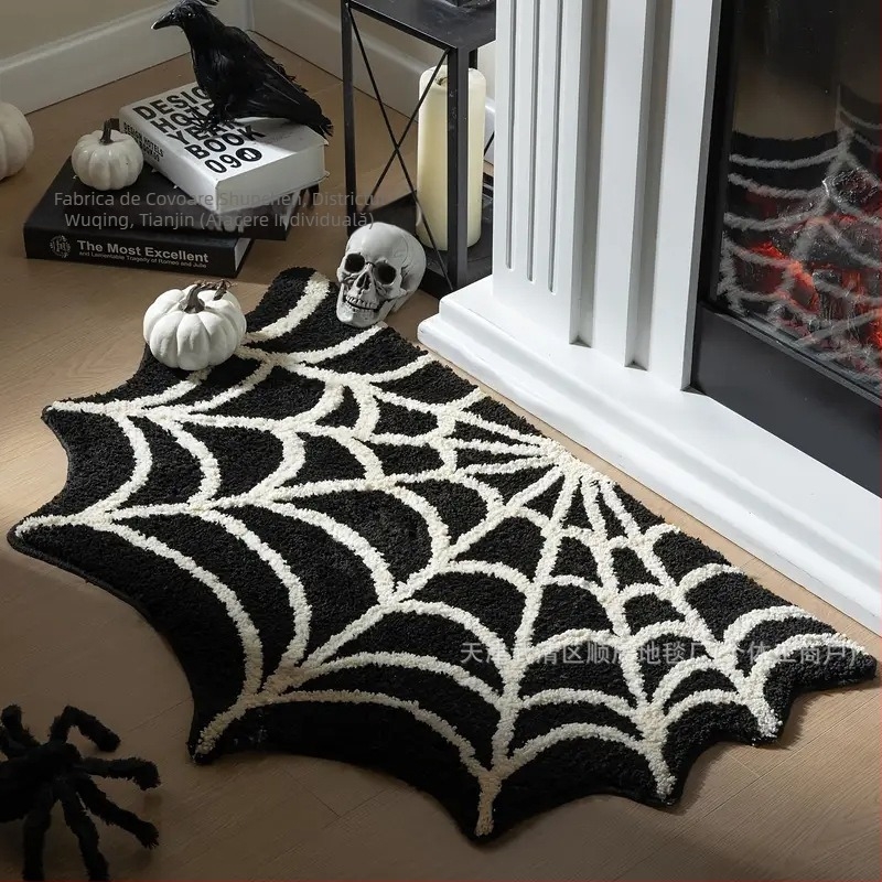 Transfrontalieră Halloween amuzant în formă de imitație de cașmir baie antiderapantă covoraș de intrare cu desene animate covoraș de podea Temu Dropshipping