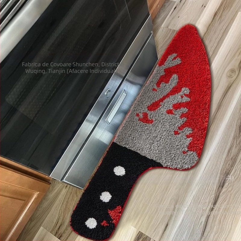 Transfrontalieră Halloween amuzant în formă de imitație de cașmir baie antiderapantă covoraș de intrare cu desene animate covoraș de podea Temu Dropshipping