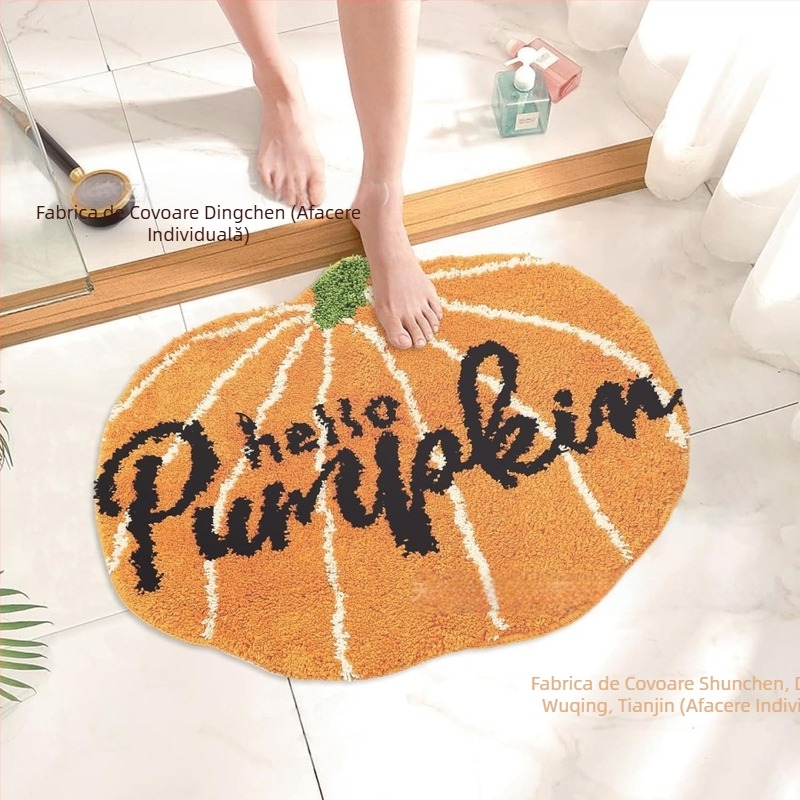 Transfrontalieră Halloween amuzant în formă de imitație de cașmir baie antiderapantă covoraș de intrare cu desene animate covoraș de podea Temu Dropshipping