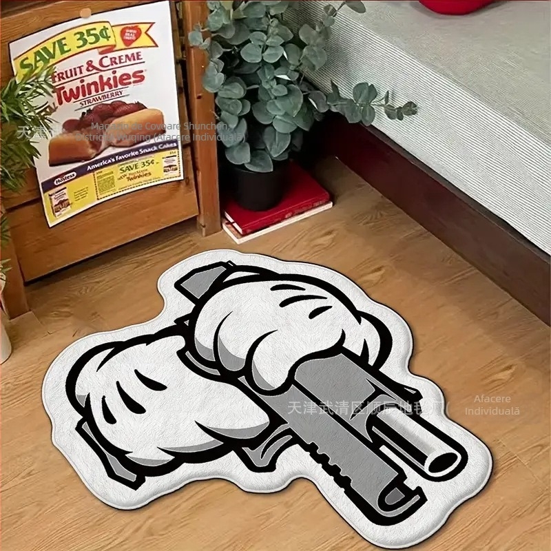 Transfrontalieră Halloween amuzant în formă de imitație de cașmir baie antiderapantă covoraș de intrare cu desene animate covoraș de podea Temu Dropshipping