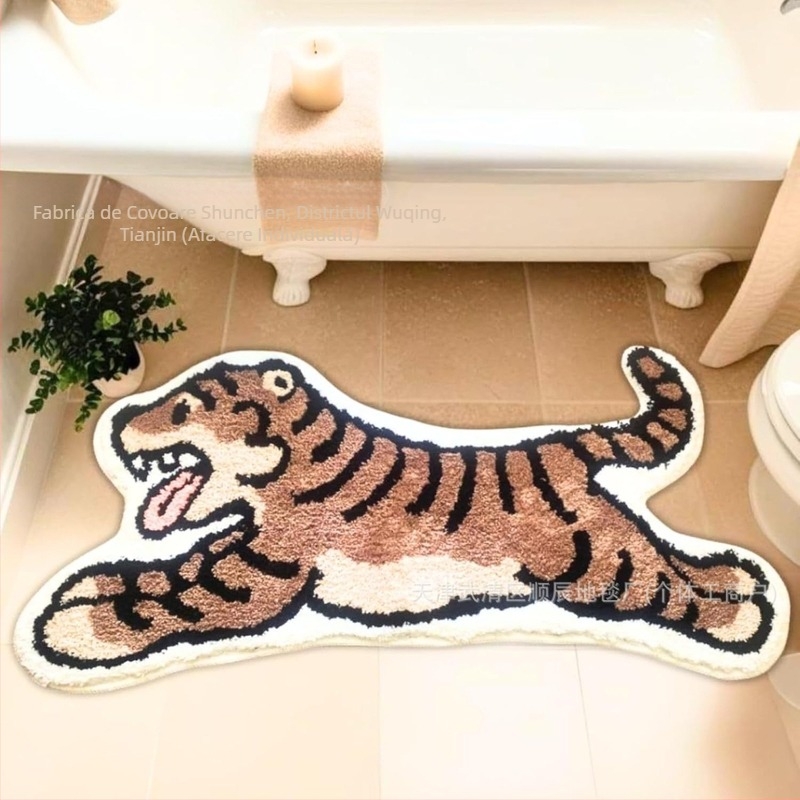 Transfrontalieră Halloween amuzant în formă de imitație de cașmir baie antiderapantă covoraș de intrare cu desene animate covoraș de podea Temu Dropshipping
