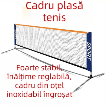 Suport mobil portabil din oțel inoxidabil pentru plasă de tenis, suport de tenis scurt standard pentru exterior și interior