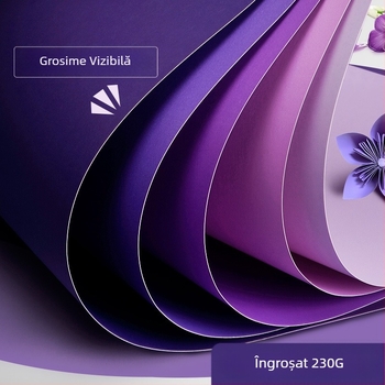 Hârtie de fundal pentru fotografii, carton dur violet, A4/A3/4K/8K, îngroșată, specifică studenților, 230g, carton colorat