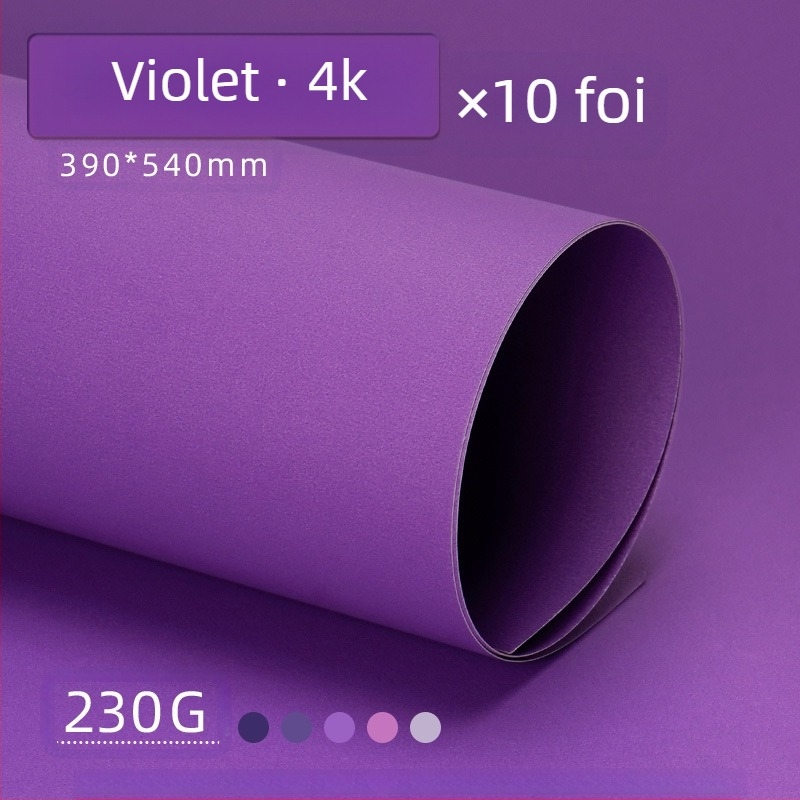 Hârtie de fundal pentru fotografii, carton dur violet, A4/A3/4K/8K, îngroșată, specifică studenților, 230g, carton colorat