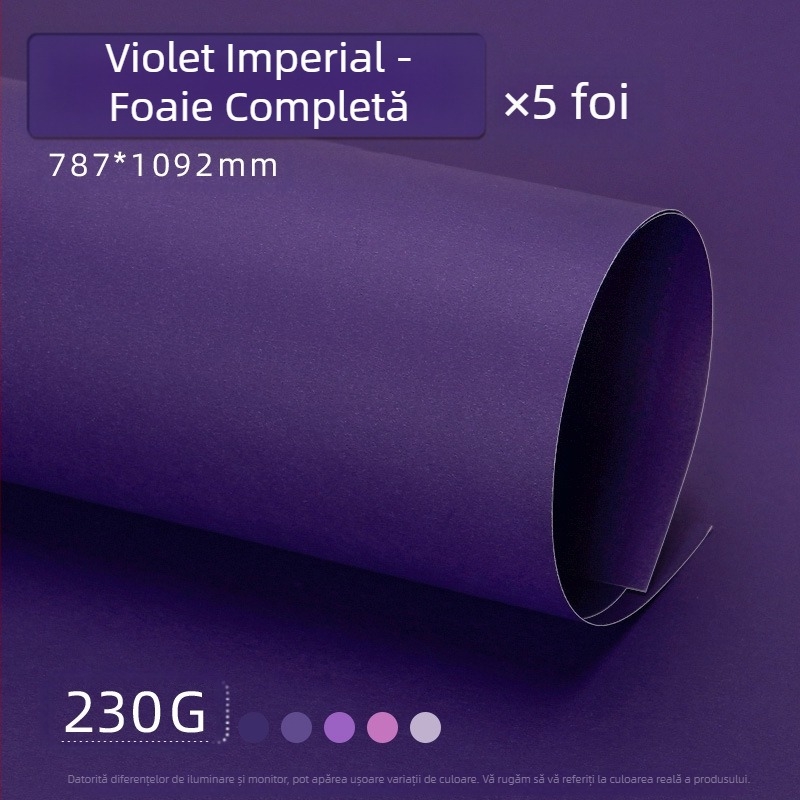 Hârtie de fundal pentru fotografii, carton dur violet, A4/A3/4K/8K, îngroșată, specifică studenților, 230g, carton colorat