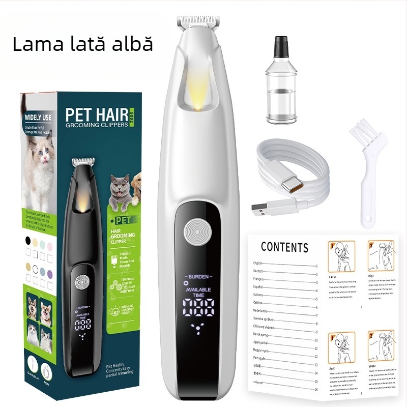 Aparat de ras electric transfrontalier en-gros pentru câini, balsam pentru păr de pisică, aparat de ras electric pentru animale de companie, aparat de bărbierit pentru unghii, aparat de ras pentru picioare