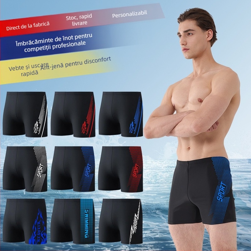 Costum de baie en-gros pentru adulți, boxer pentru bărbați, mărime plus, anti-jene, talie înaltă, cu uscare rapidă, costum de baie nou, model izvoare termale