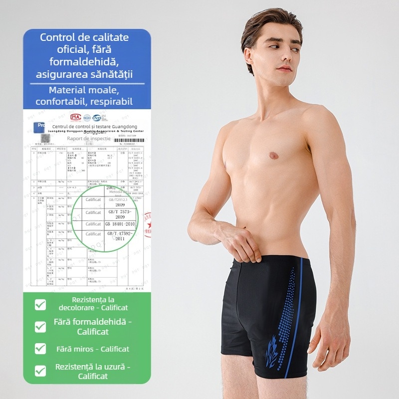 Costum de baie en-gros pentru adulți, boxer pentru bărbați, mărime plus, anti-jene, talie înaltă, cu uscare rapidă, costum de baie nou, model izvoare termale