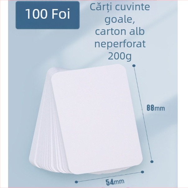 Hârtie goală, hârtie dură, albă, pictată manual, pentru cărți poștale de Crăciun, semn de carte, notițe în limba engleză, hârtie pentru felicitări